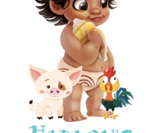 Moana Party Favor Bags: Personalized Birthday Supplies, 5x7", Set of 22