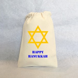 12 Hanukkah, Hanukkah Gift, Dreidel Gift, Hanukkah Gift Bag, festival of lights, Hanukkah favor bag, Hanukkah, 4x6 image 1