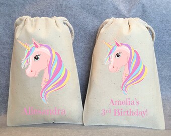 10- Unicorn Party, Unicorn Birthday, unicorn party favors, Unicorn bags, Unicorn favor bags, Unicorn party favor bags, Unicorn bag, 5"x7"