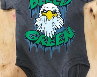Grenouillère en piqué vert purée pour bébé Eagles de Philadelphie
