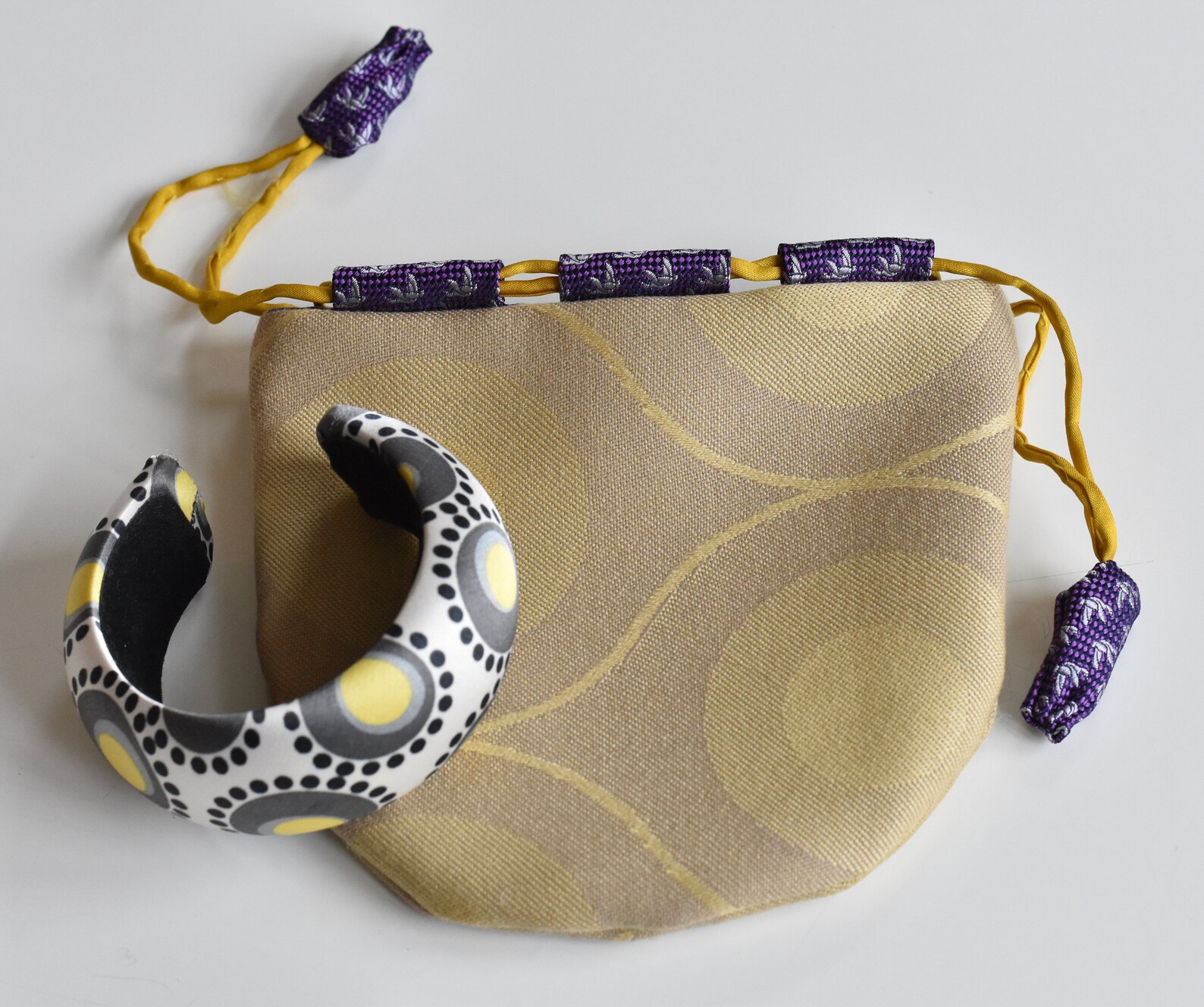 Japanese style drawstring keepsake pouch / jewellery pouch / Etsy.de