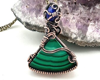 Malachite and Lapis Pendant