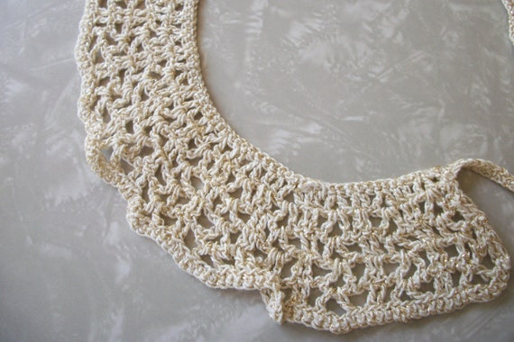 Vintage Womens Hand Crocheted Dettachable Collar … - image 5