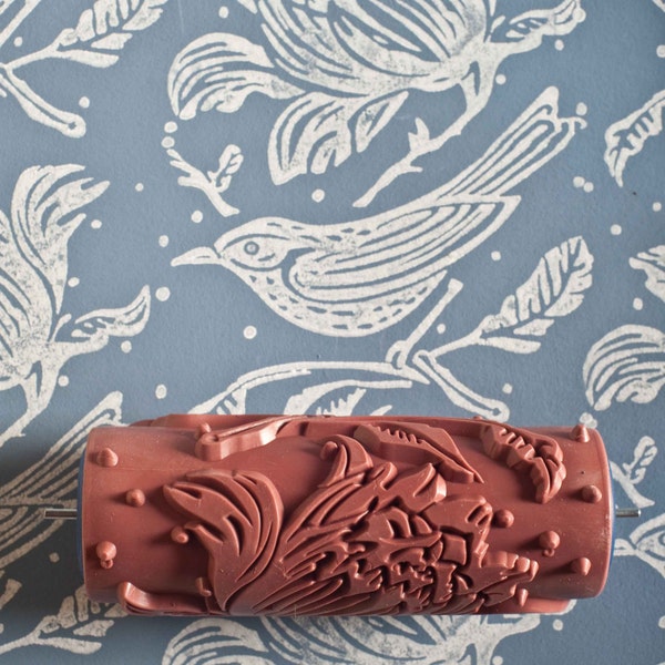 Flock patterned paint roller from The Painted House