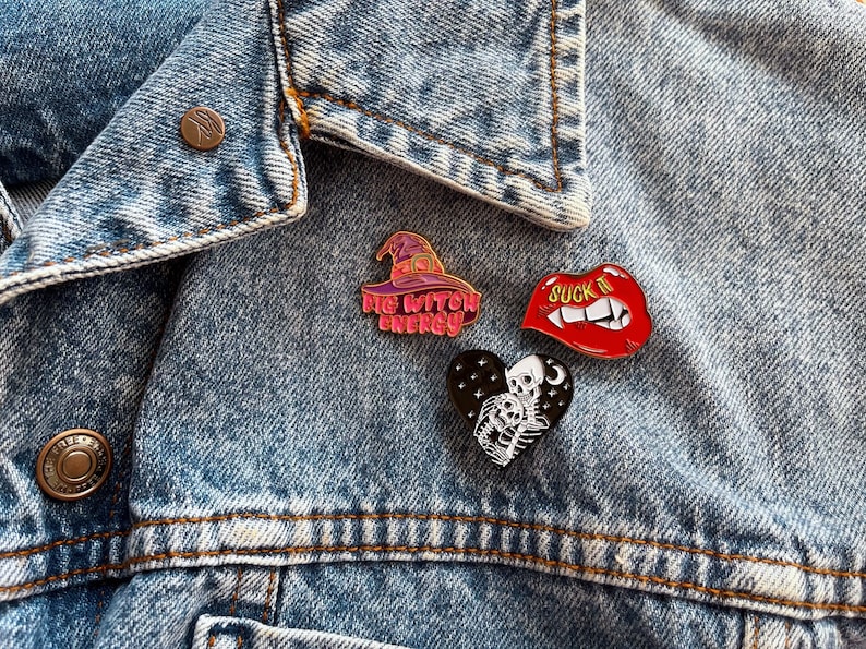 Big Witch Energy Wicca Hat Enamel Pin // Funny Enamel Pins // Unique Enamel Pins // Halloween Enamel Pins // Spooky Pastel Goth Pins image 8