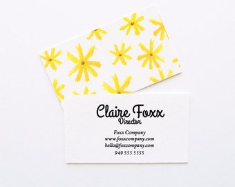 Floral Business Cards: Printable DIY Template (WORD Files)