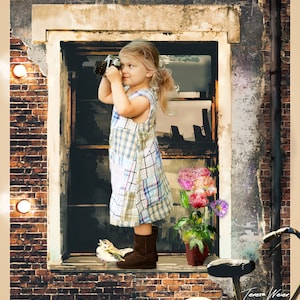 The Camera Buff, Custom Photoshop Composite, Photoshop Digital Background, Personalized Artwork, Image Enhancement, Camera, Unique Poster