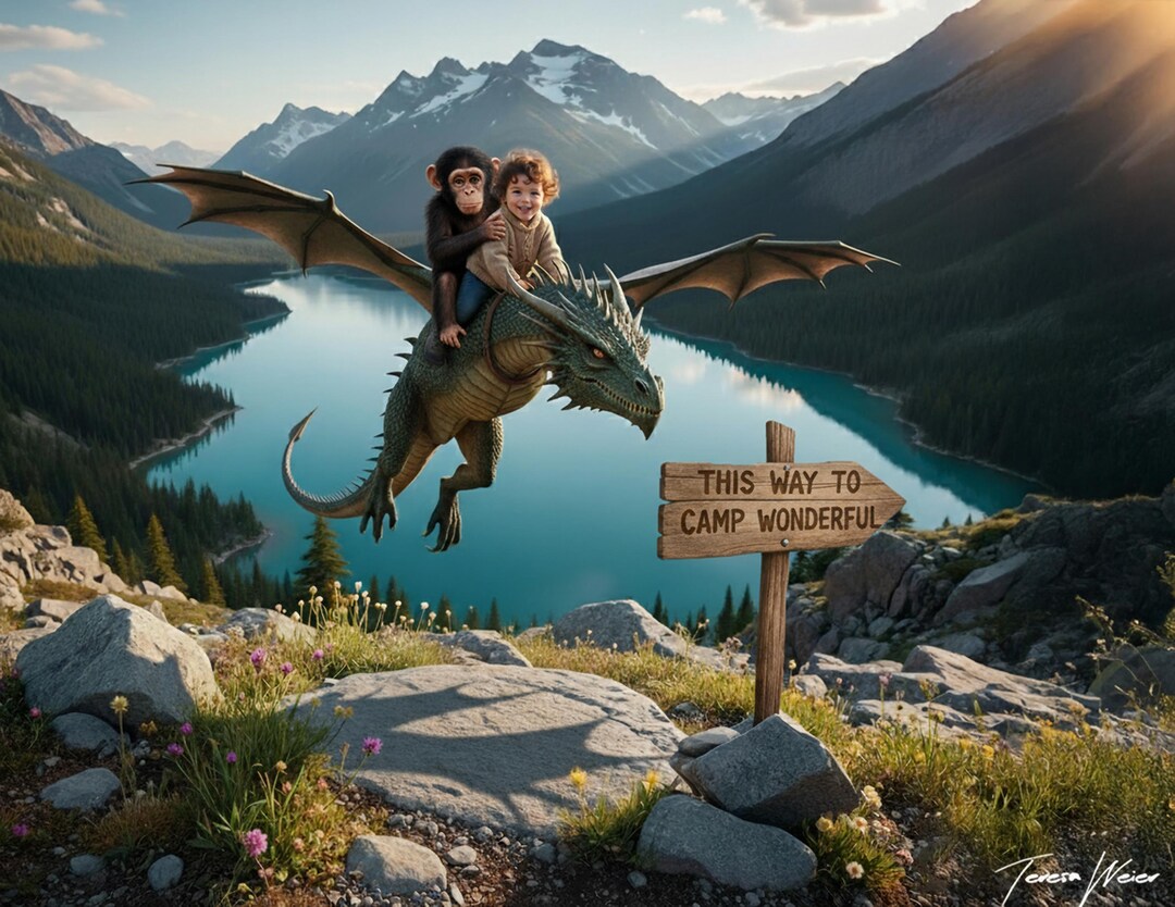 Custom Dragon Ride Portrait – Fantasy Photo Backdrop_custom Composite ...