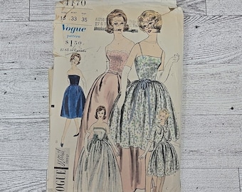 Patron De Couture Vogue Années 60 Nina Ricci - Robe, Étole & Jupon (Réf. 1581) - Neuf