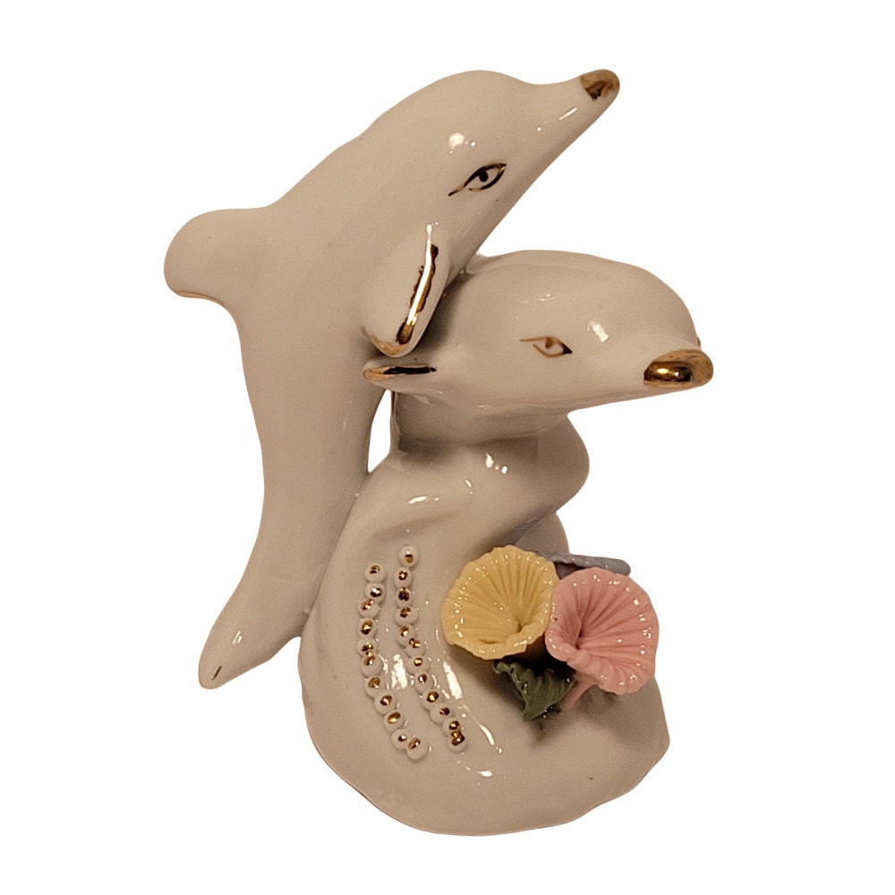 Vintage ceramic dolphin figurine - Etsy 日本