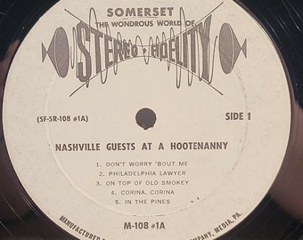 Nashville Guests At A Hootenanny Vinyl LP Record Album 1960s Somerset SF-SR-108
