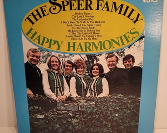 The Speer Family Happy Harmonies Vinyl LP Record Album 1970 Vista Records R1221