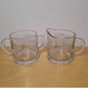 Vintage Indiana Glass Golden Grape 2 Pc Cream & Sugar Set With Original Box -