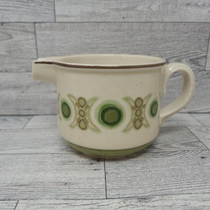 Vintage Noritake Versatone II Creamer Talisman B330W15 Japan Green Cream Brown