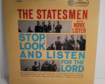 The Statesmen With Hovie Lister Stop, Look and Listen Vinyl LP Record Album 1962