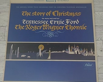 Vintage 1960s The Story Of Christmas Tennessee Ernie Ford Vinyl LP Record Album
