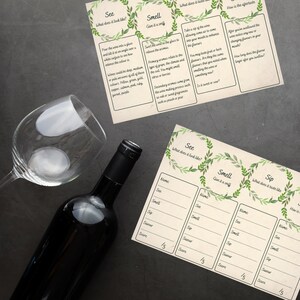 Printable Wine Tasting Scorecard with Notes for a DIY Wine Tasting Party