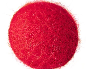 FELT BALL #27 red intensive; sizes: 1cm, 1,5cm; 2cm, 3cm, 3,5cm, 4cm, 5cm ....