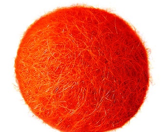 FELT BALL #17. carrot ; sizes: 1cm, 1,5cm; 2cm, 3cm, 3,5cm, 4cm, 5cm ....