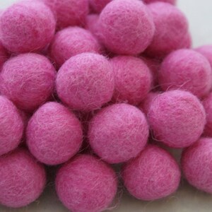 FELT BALL 26 pink sizes: 1cm, 1,5cm 2cm, 3cm, 3,5cm, 4cm, 5cm .... image 5