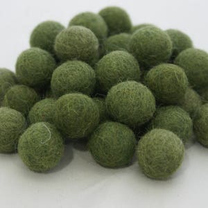 FELT BALL 33 khaki sizes: 1cm, 1,5cm 2cm, 3cm, 3,5cm, 4cm, 5cm .... image 2