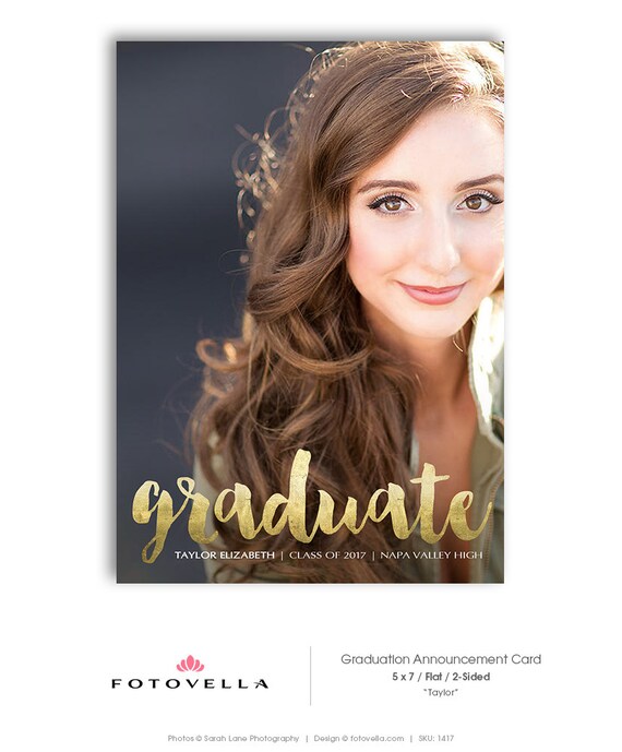 Senior Graduation Announcement Card Graduation Open House Etsy