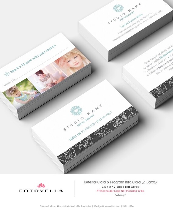 photography referral card photoshop template 1116 referral cards template free