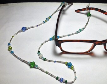 Ocean Colors Beaded Eyeglass Chain