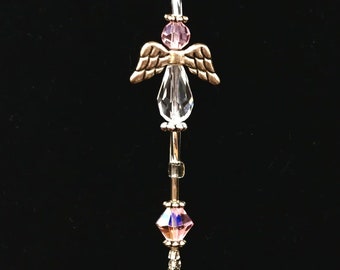 October Pink Angel Crystal Sun Cather