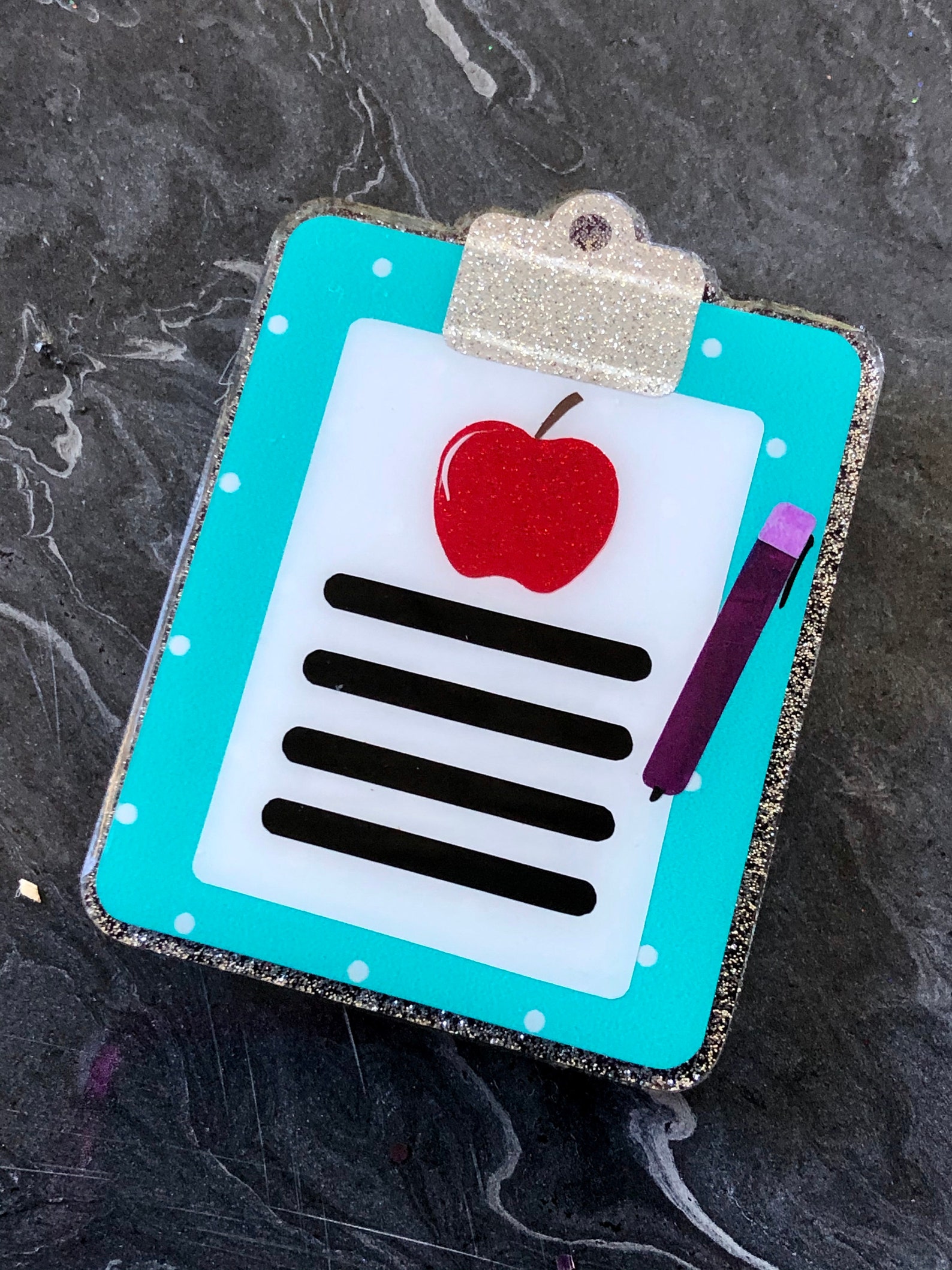 Teacher badge reel teacher acrylic badge reel clipboard | Etsy