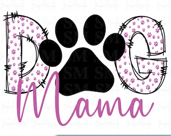 Dog Mama - Sublimation Design - PNG - Cute Shirt Design - Digital ...