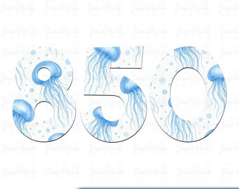 850 Jellyfish PNG – Florida Panhandle Area Code Art (Digital Download)