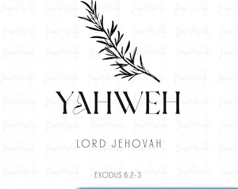 Yahweh PNG: Lord Jehovah Christian Design (Digital Download)