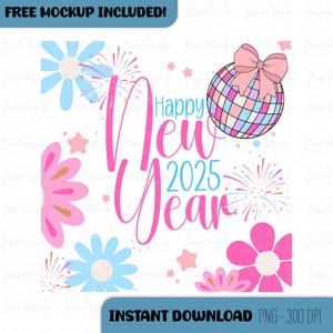 Bonne année PNG | Clipart feux d'artifice, conception de célébration du nouvel an, Saint-Sylvestre 2024, fichier numérique pour faire-parts, cartes | Imprimable, 2025