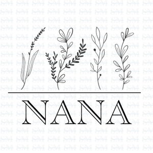 Nana Floral Design PNG: Mama Flower Shirt Sublimation (Digital Download)