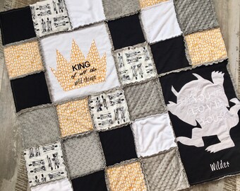 Handmade Baby Quilt and Travel Blanket ready to ship!