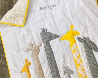 Handmade Baby Quilt and Travel Blanket ready to ship!