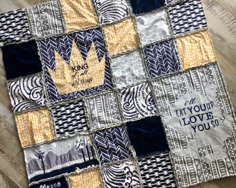 Handmade Baby Quilt and Travel Blanket ready to ship!