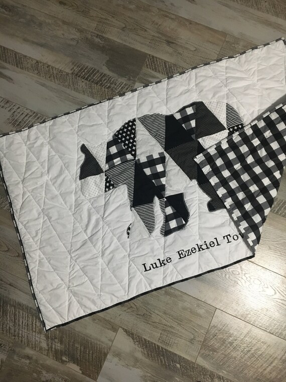 Custom Made Black White Bear Quilt Aztec Nursery Bedding - Black And White Aztec Nursery Bedding Custom Made Black White Bear Quilt Aztec Nursery Bedding - Black And White Aztec Nursery Bedding