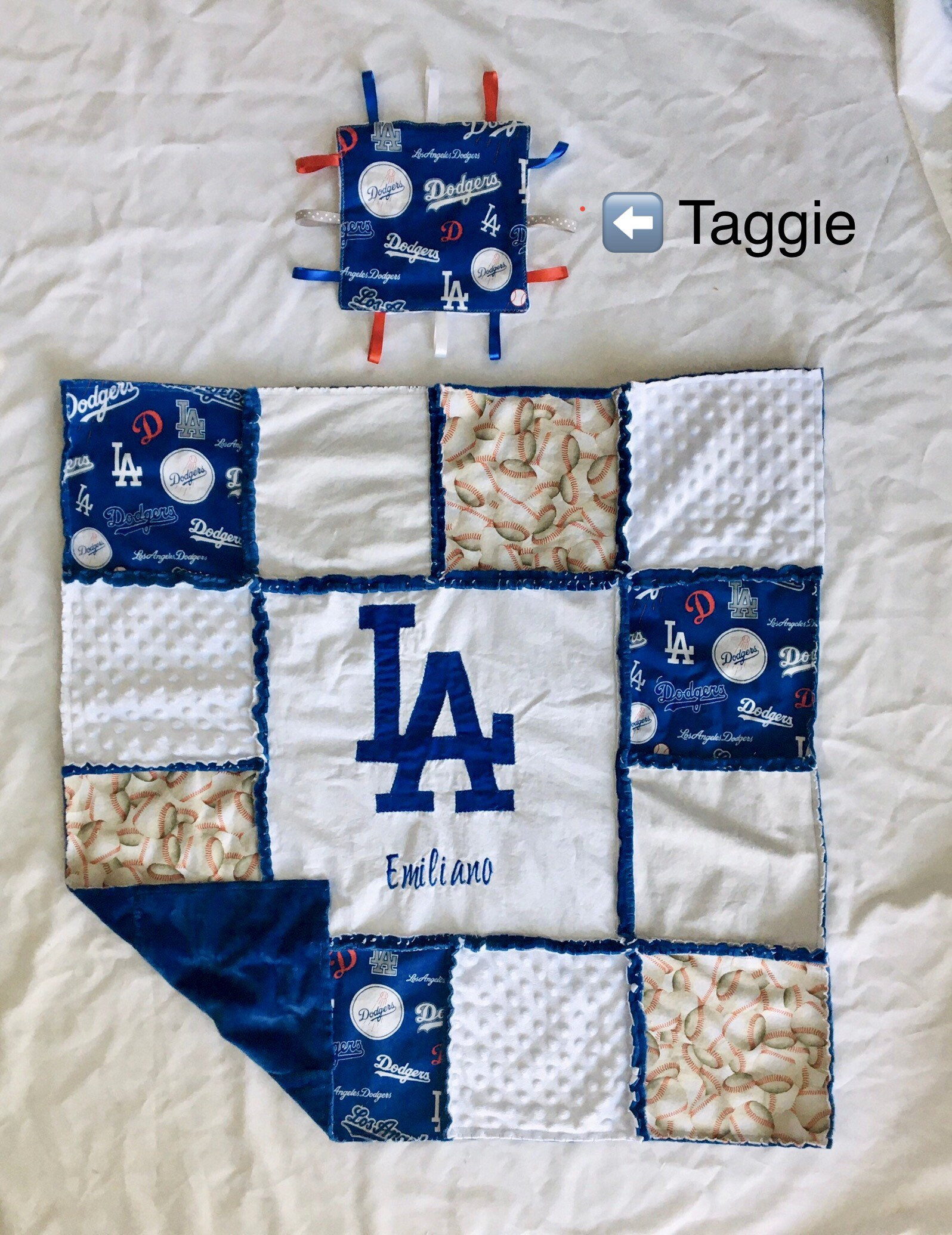 Custom LA Dodgers Baby Blanket Personalized Dodgers Gift Etsy