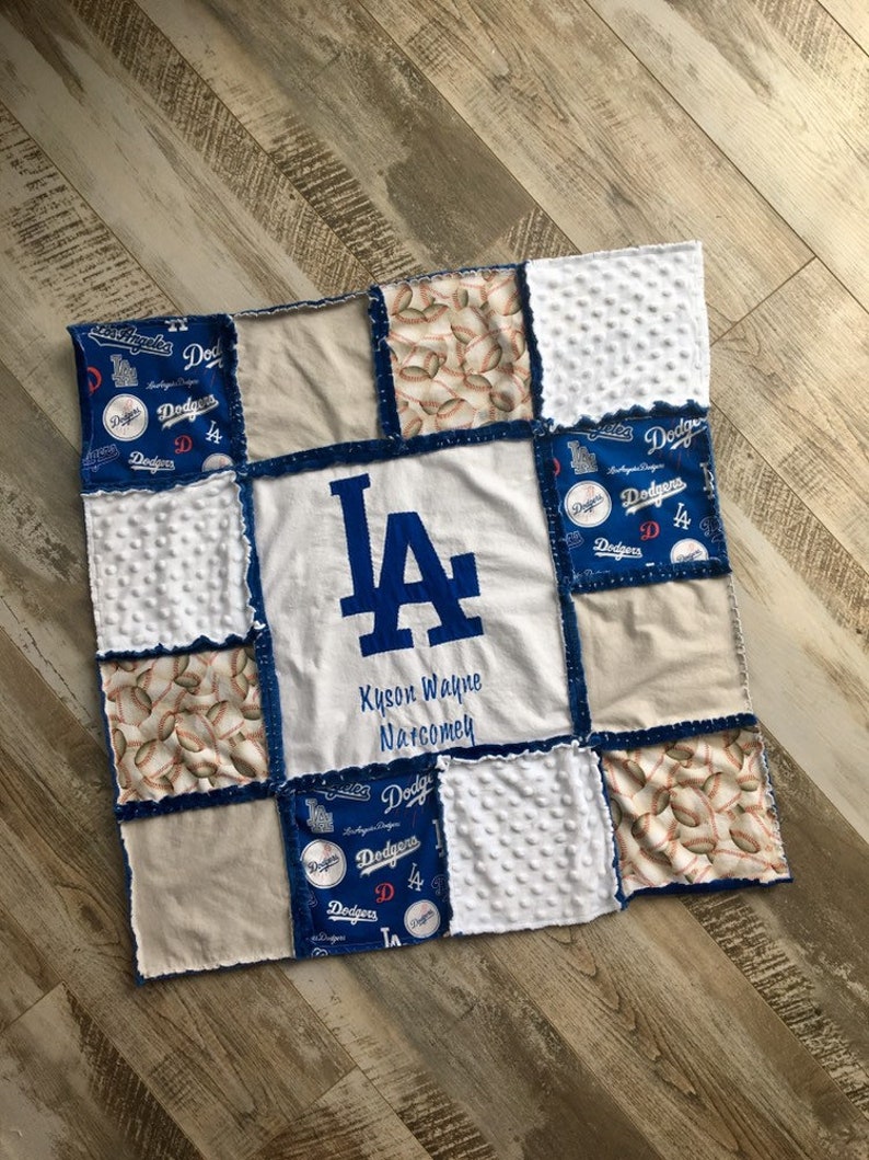 Baby Boy La Dodgers Quilt Dodgers Crib Quilt Baseball Teams Etsy
