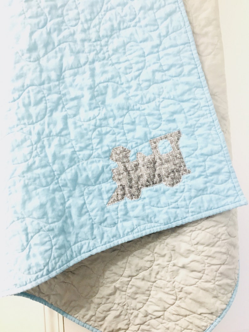 Train Quilt Train Baby Blanket Train Crib Bedding Baby Boy Etsy