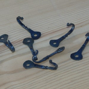 Horseshoe nail hook * twisted decorative wall hook, Metal hook * Jewelry hook * Necklace hook * Black hook * Key hook *