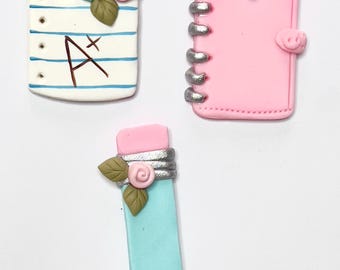 Back to School clay centers, back to school clay center, muñeca de pasta fría,