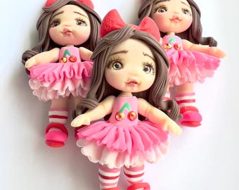 Cherry Clay Doll: Pink Dress, Craft Supply