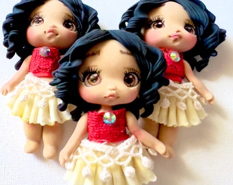 Moana Clay Doll: Princess Flatback Craft Embellishment