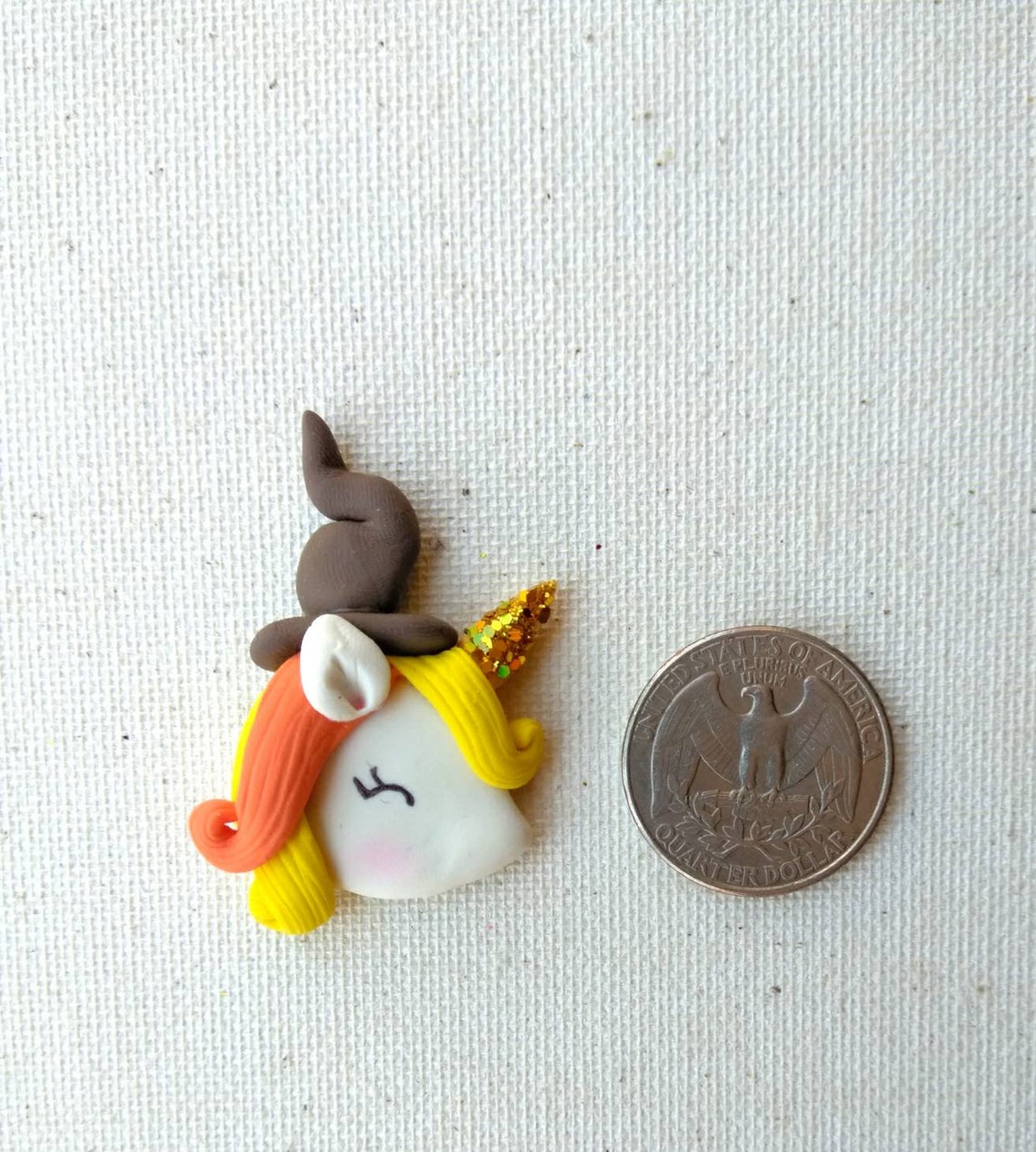 Candy corn unicorn clay center bow centers candy corn Etsy