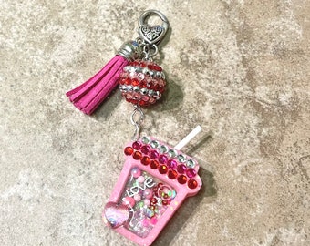 Purse Charm Red Purse and Shoe Charm Clip Keyring Dangle Planner Charm Red Purse Clip Thank you Gift Princess Bag Clip Red Bag Dangle