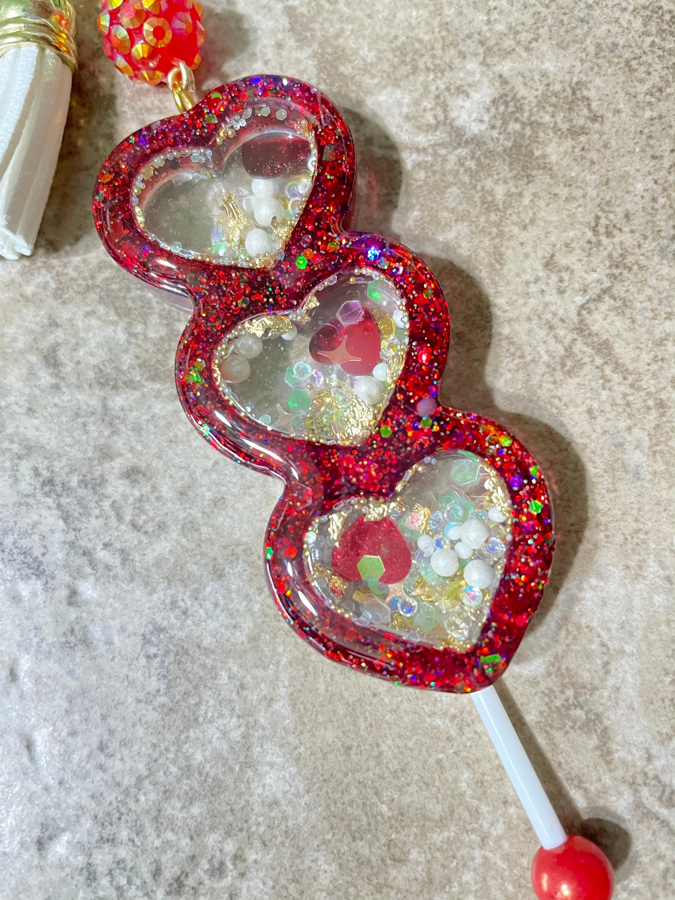 Heart shaker charm heart stack shaker valentine gift Etsy