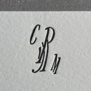 Custom Letterpress Stationery Cards, Personalized Minimalist Notecards, Custom Embossed Stationery Set, Letterpress Stationery With Envelope